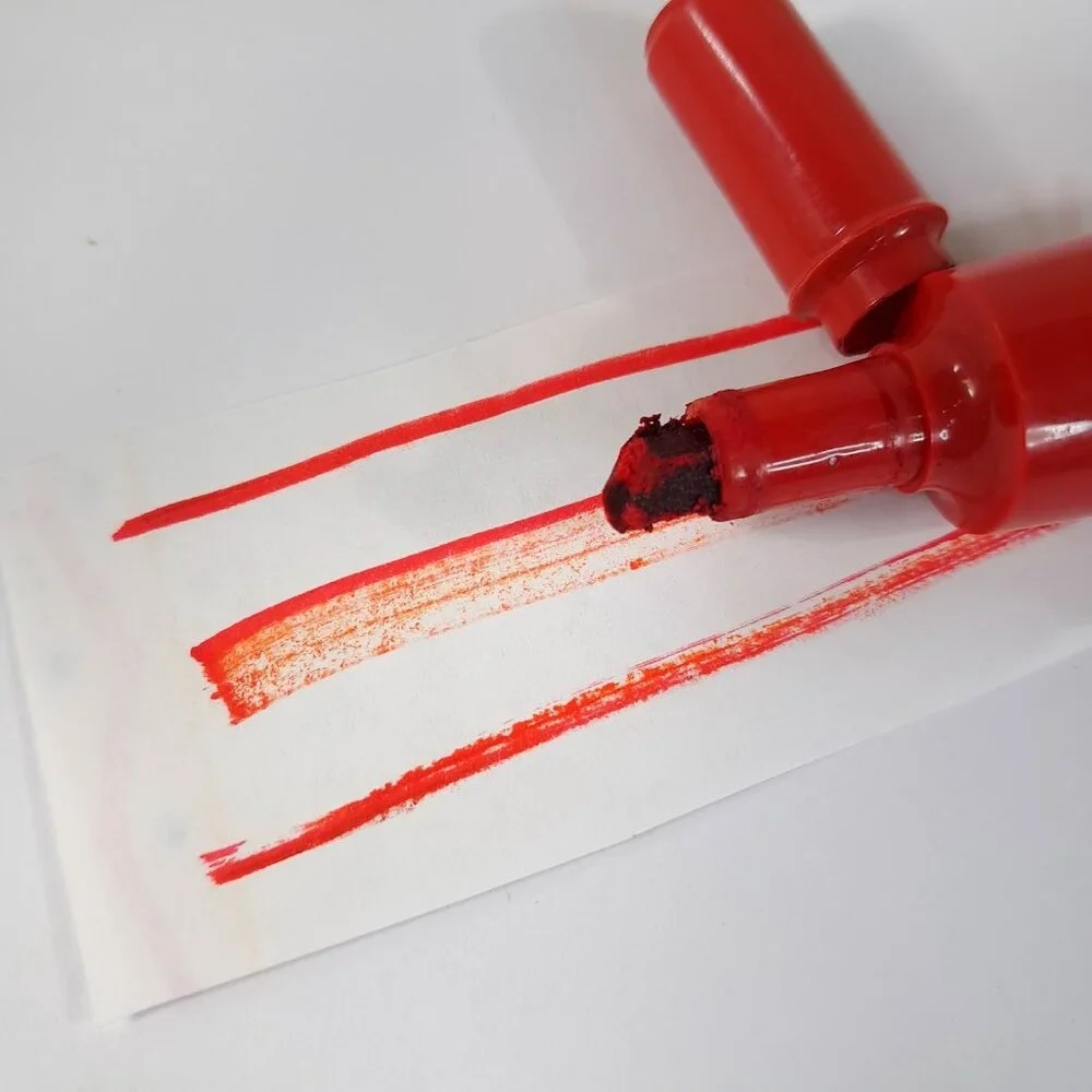 Vintage Papermate Permanent marker red El Marko Paper‎ mate elmarko WORKS